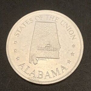 1969 Alabama Shell’s Coin Game States of the Union Token Automotive Vintage